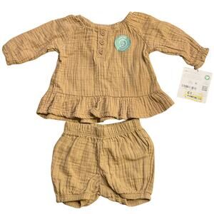 NWT Little Planet 100% Organic Cotton Gauze Outfit/Matching Set Size Newborn